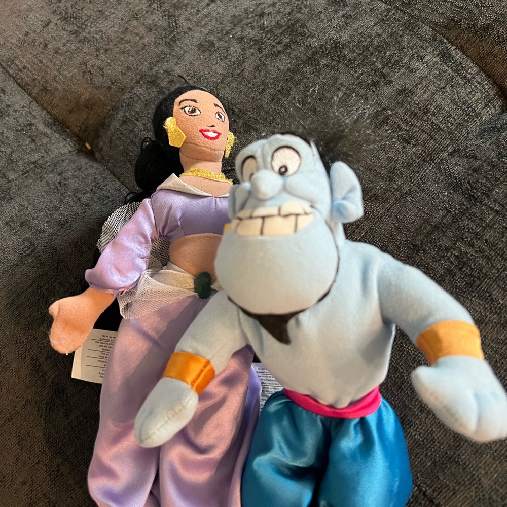 Disney Store Princess Jasmine and Genie Plush Stuffed Animals - Picture 2 of 5